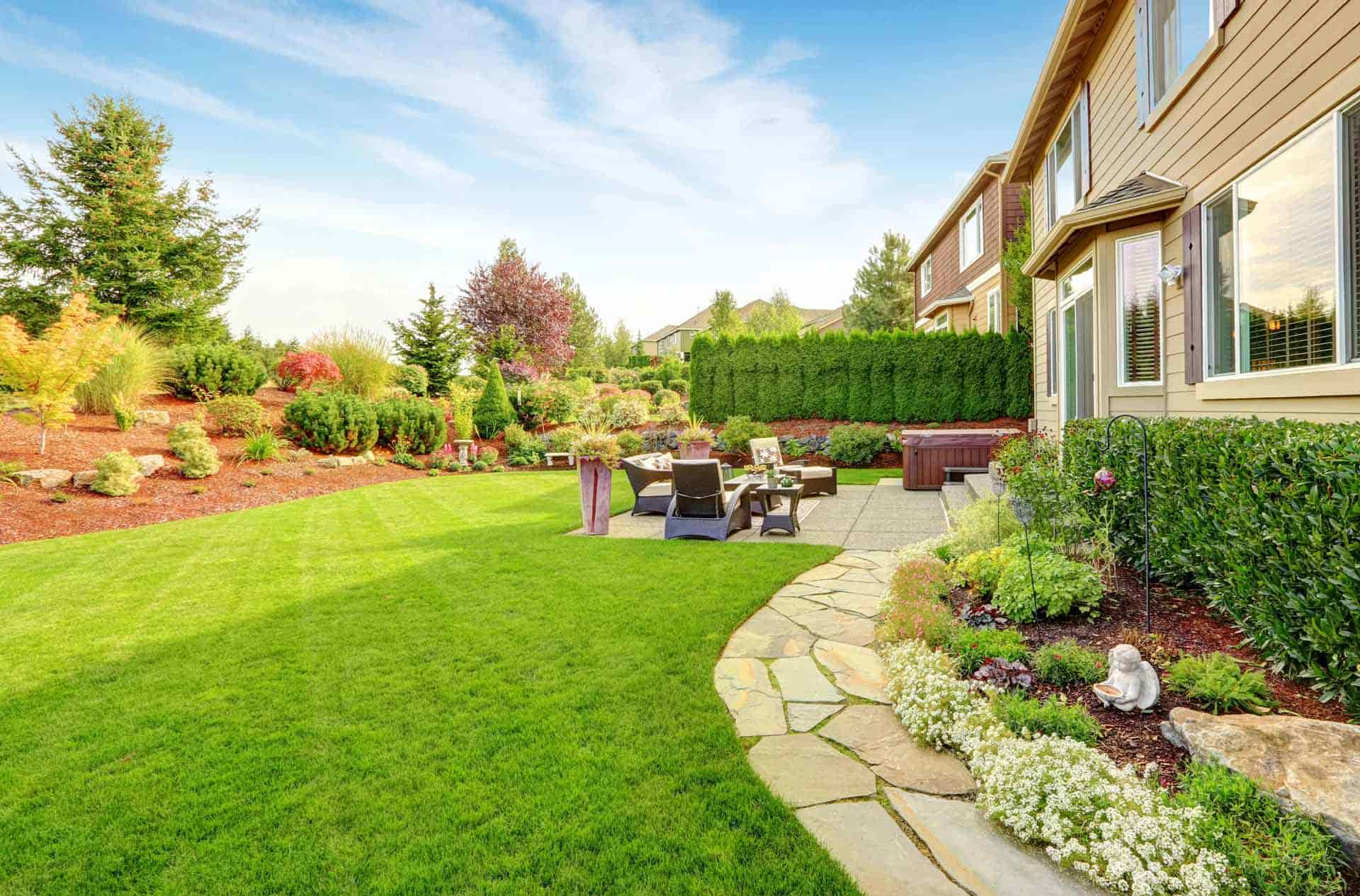 Hardscaped Yard Background Image